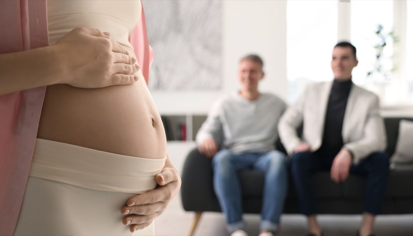 Intended parents with their surrogate