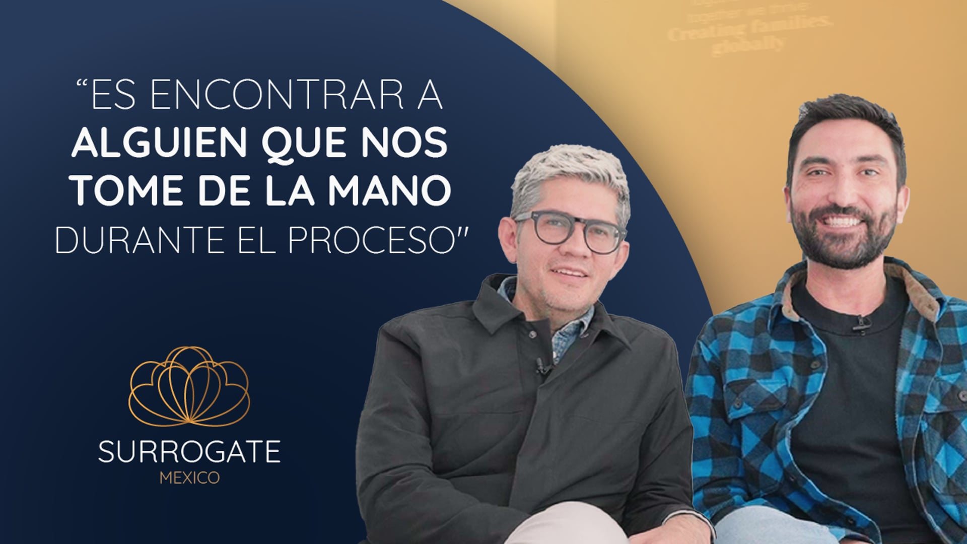 Damian y Pedro, padres intencionados, durante su testimonio en video